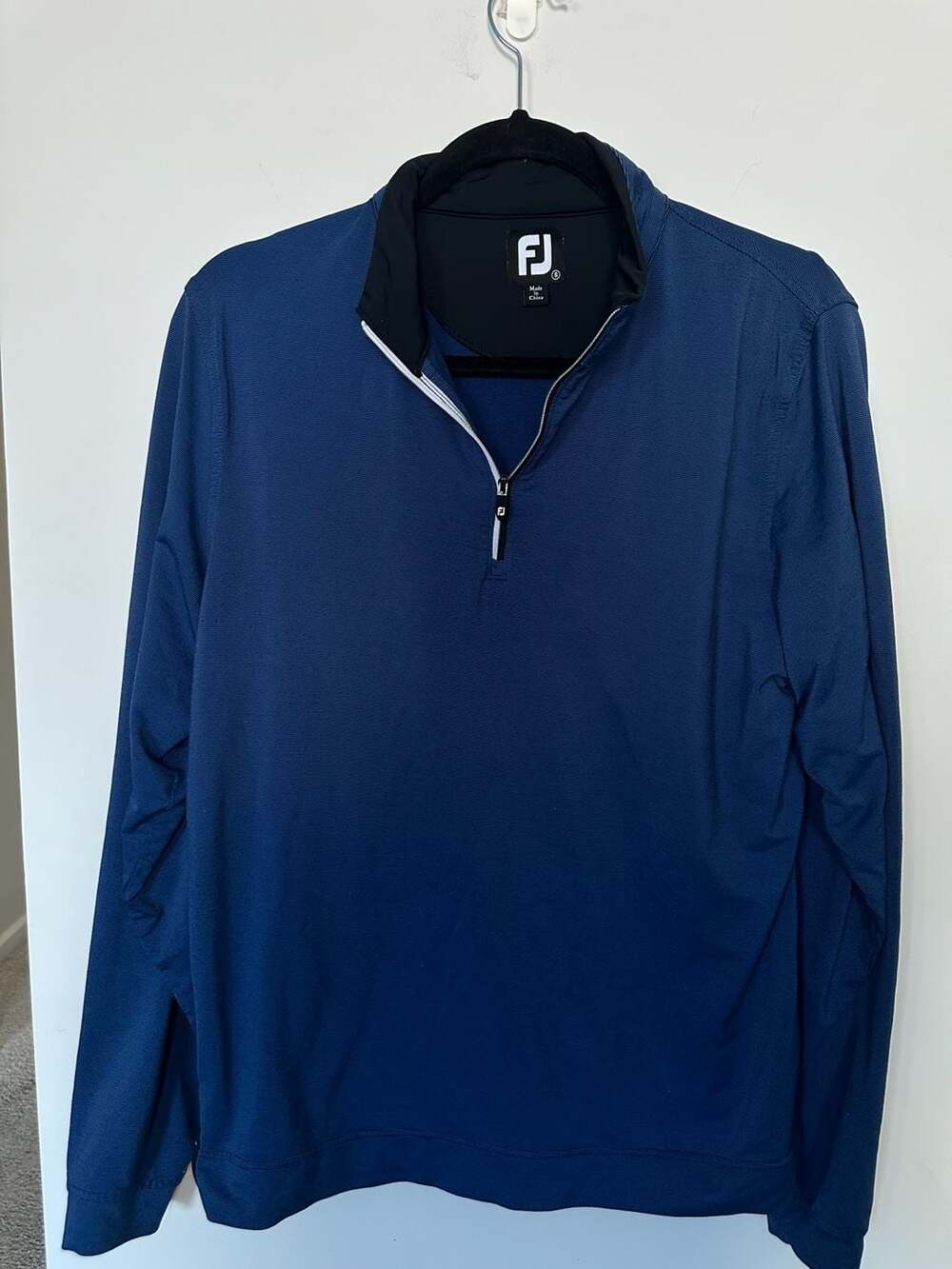 FootJoy Men's Blue Half-Zip Pullover Golf Shirt Size Small